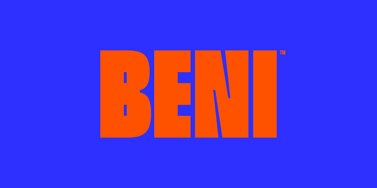 Beispiel einer Beni-Schriftart